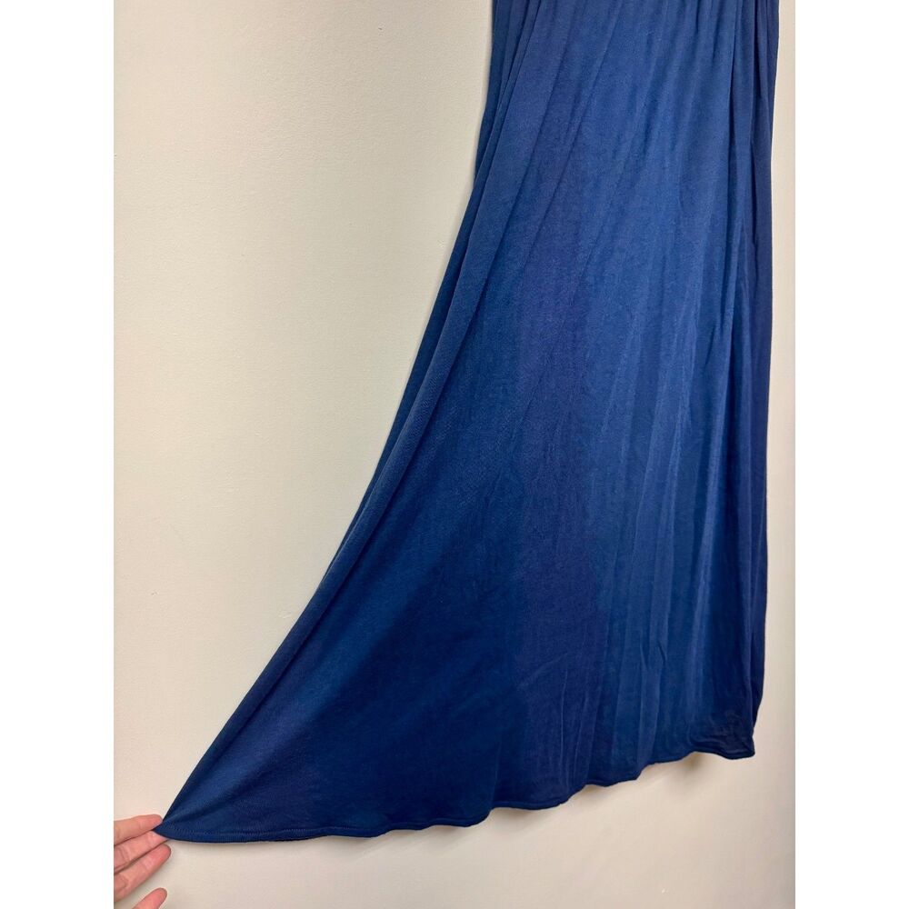 GARNET HILL Favorite Maxi Knit Skirt, Classic Navy, Pockets, Cotton/Modal, Sz PP - Picture 5 of 11